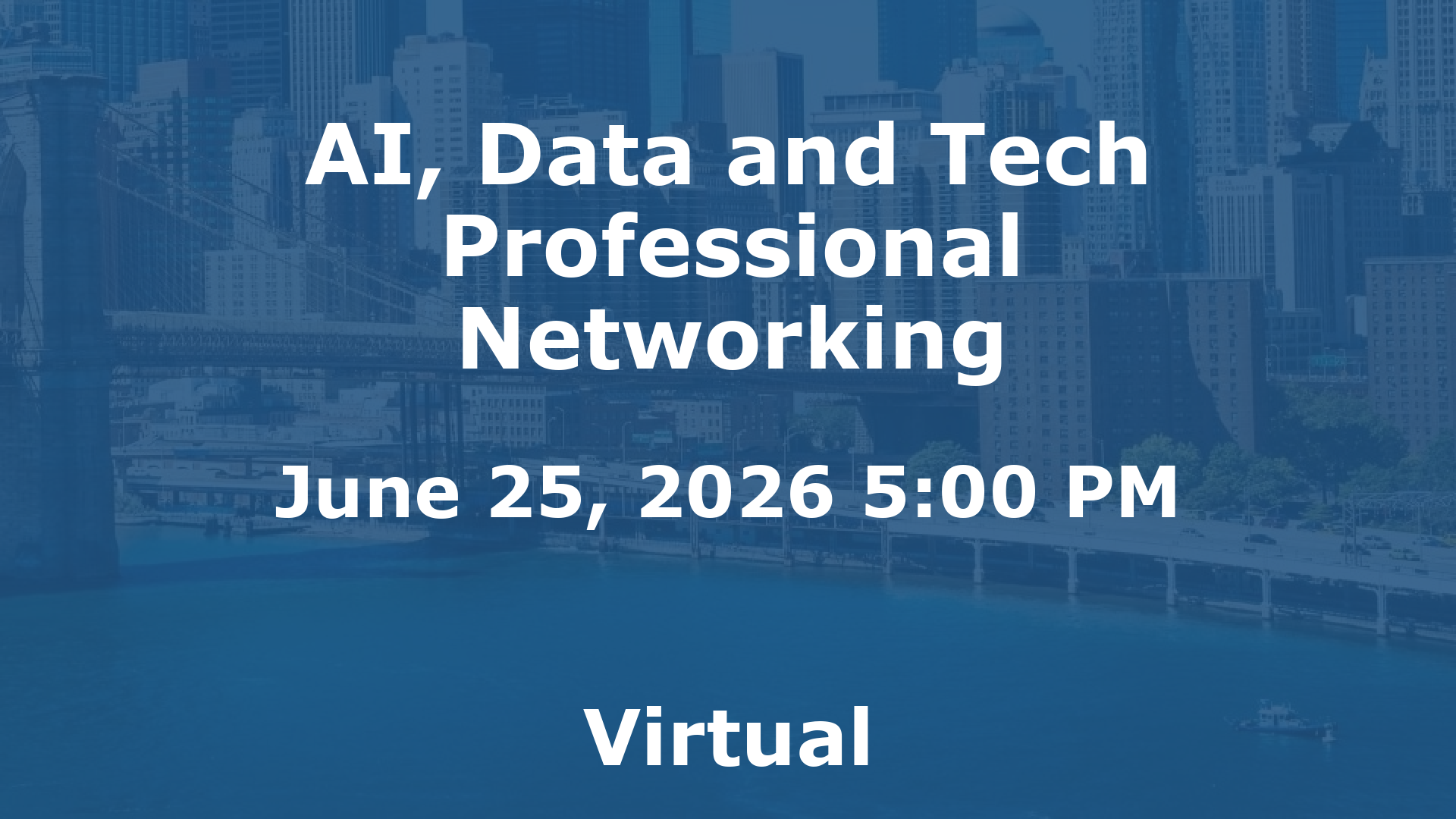 AI, Data and Tech Professional Networking event image
